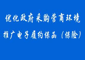 優(yōu)化政府采購營商環(huán)境推廣電子履約保函（保險）